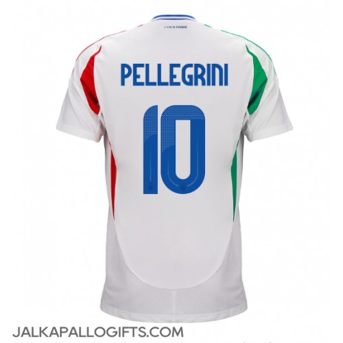 Italia Lorenzo Pellegrini #10 Vieraspaita EM-Kisat 2024 Lyhythihainen